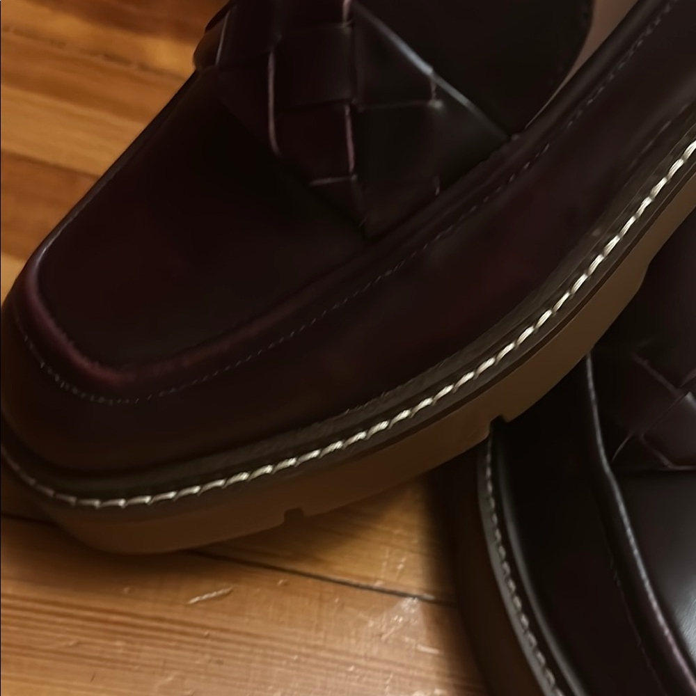Nordstrom Women’s Burgundy Leather Loafers - Picture 6 of 8